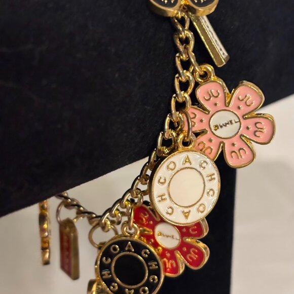 Beautiful Coach Charm Bracelet with 11 Charms and Coach Pouch - 7 inches - Picture 4 of 16